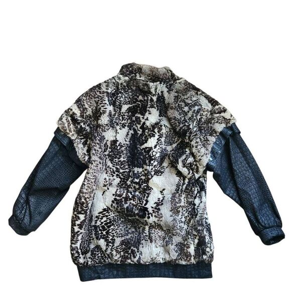 Vintage Rabbit Fur Coat Womens Small Medium Large XL Leather Arctic Dream Outerw - Picture 2 of 7